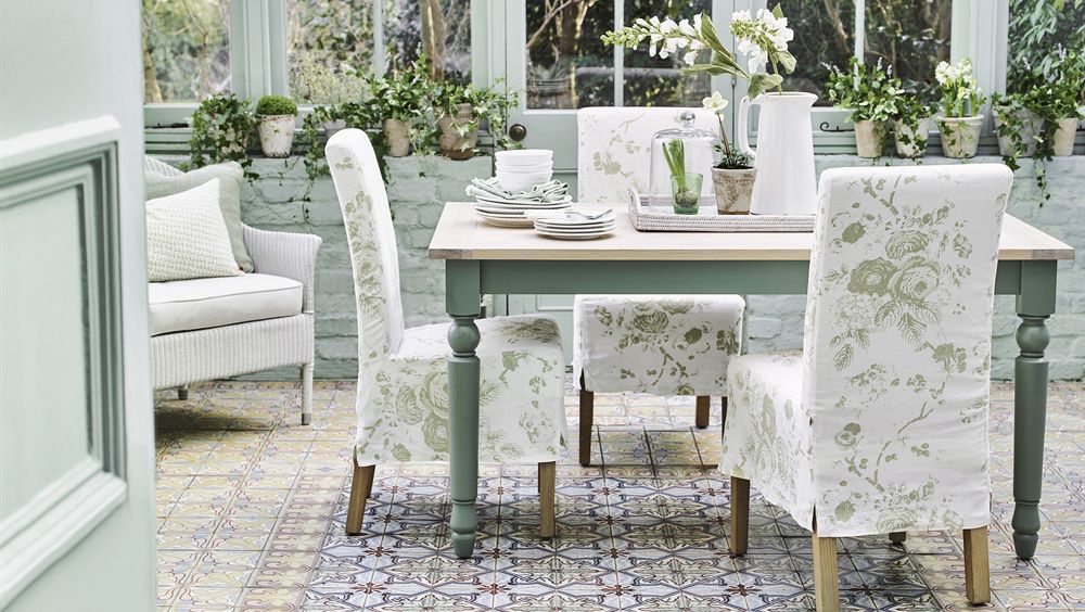 Long Island dining chairs with loose covers by Neptune